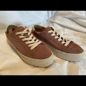 Soludos Ibiza Platform Sneaker in Mauve Suede